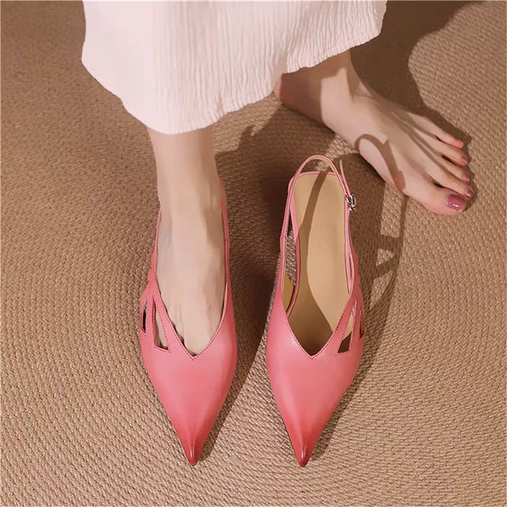 Elena Genuine Leather Slingback Heels — photo 19