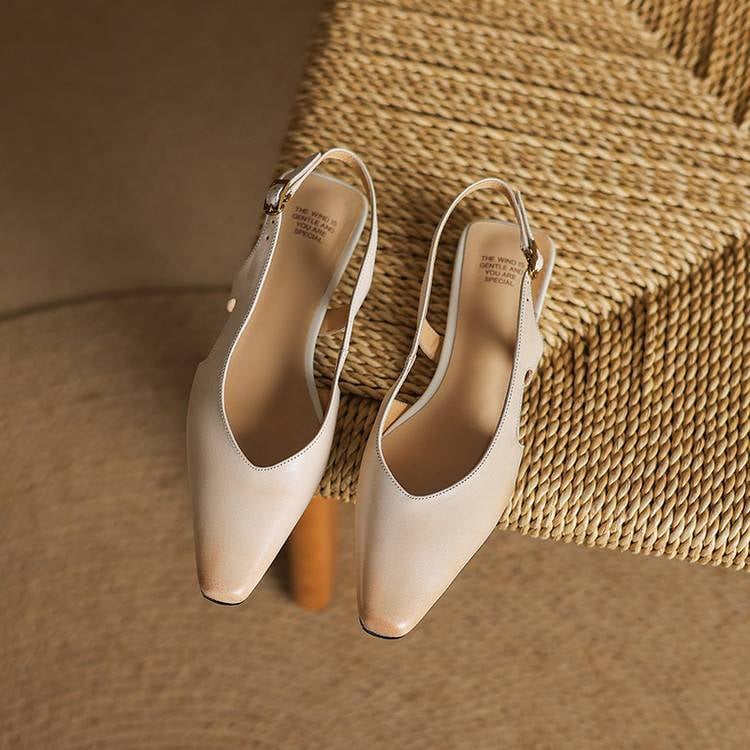 Athena Genuine Leather Slingbacks — photo 38