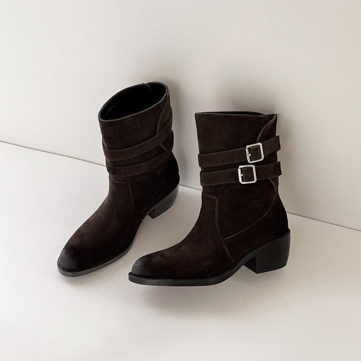 Sienna Genuine Suede Western Boots
