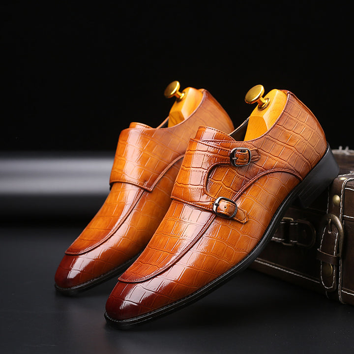 Marco Double Monk-Strap Leather Shoes