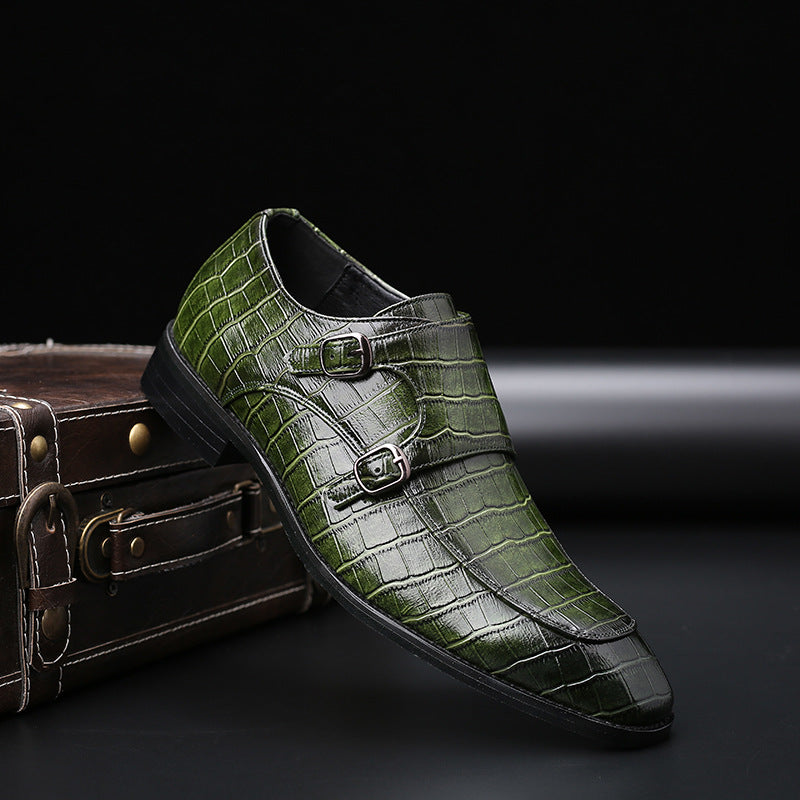 Marco Double Monk-Strap Leather Shoes