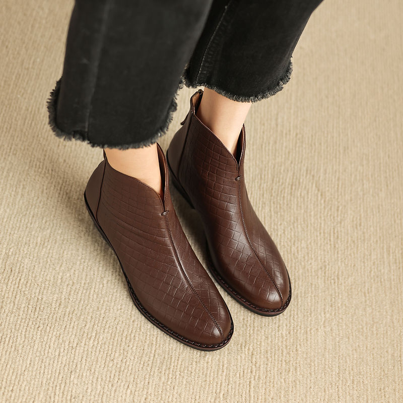 Camila Genuine Leather Ankle Boots