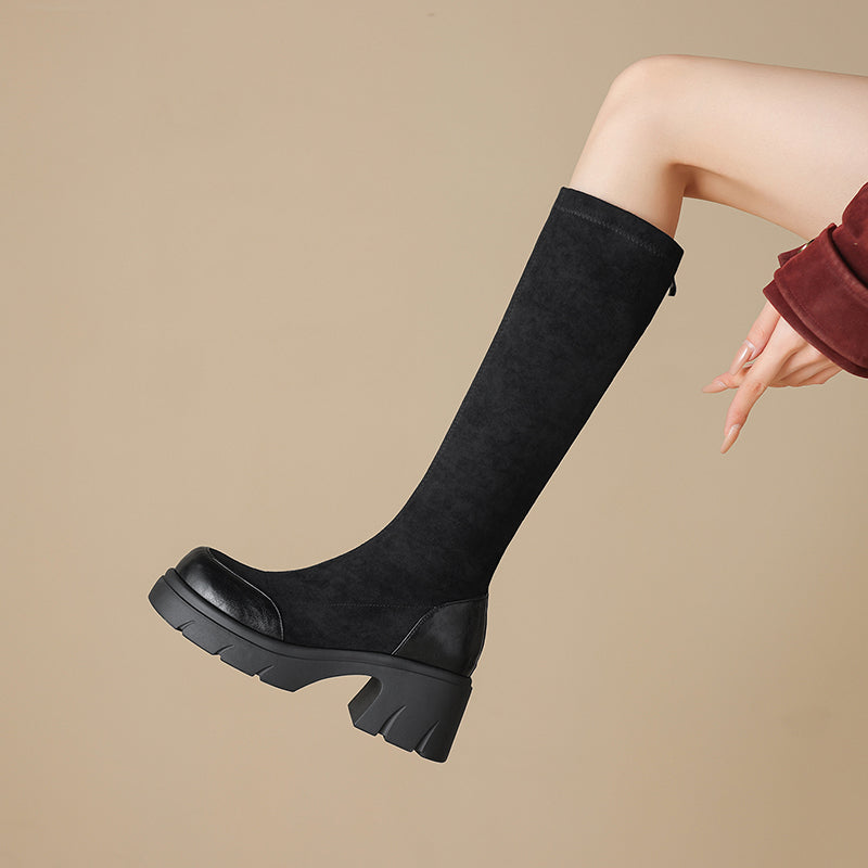 Della Knee High Suede Boots