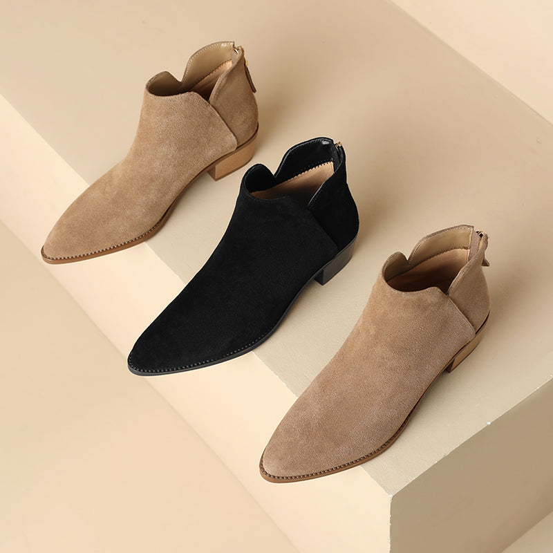 Farah Genuine Leather Ankle Boots