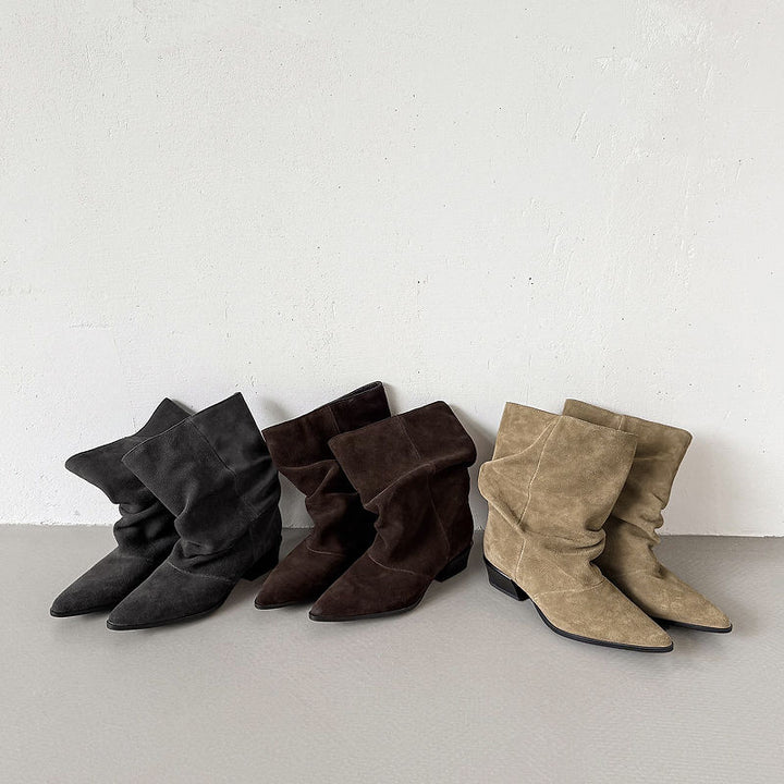 Delia Genuine Leather Mid-Calf Boots