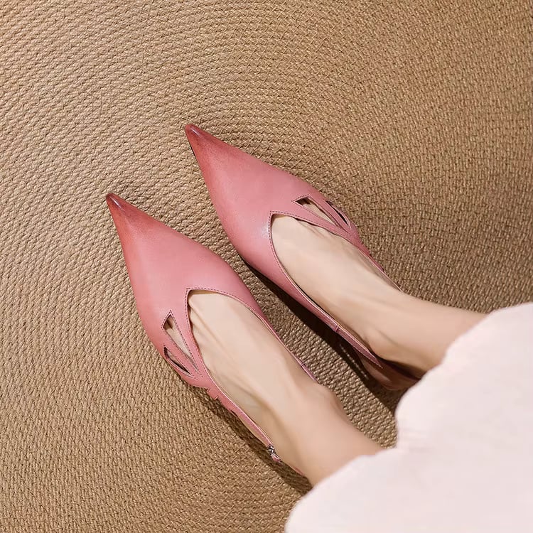 Elena Genuine Leather Slingback Heels — photo 18