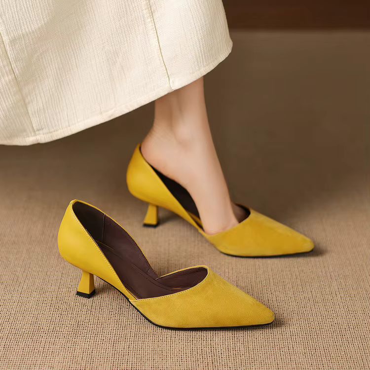 Constance Sheep Suede Pumps — photo 30