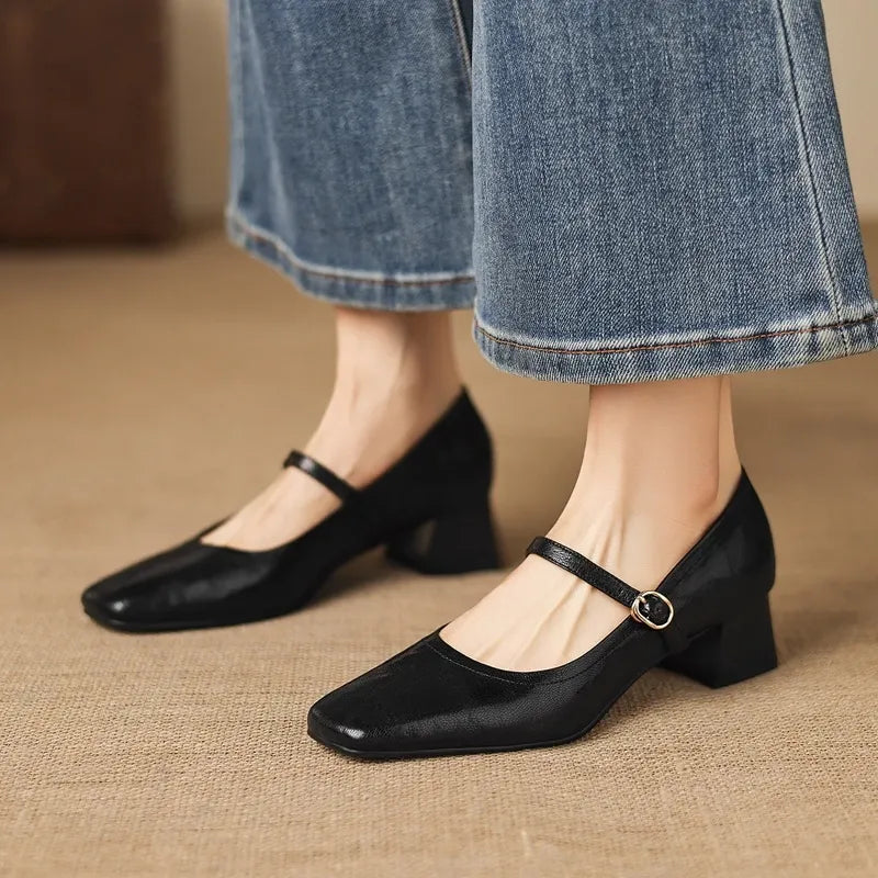 Serena Sheepskin Mary Jane Shoes — photo 18