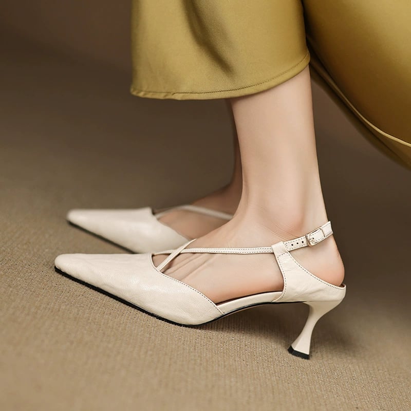 Thora Genuine Leather Heels — photo 4