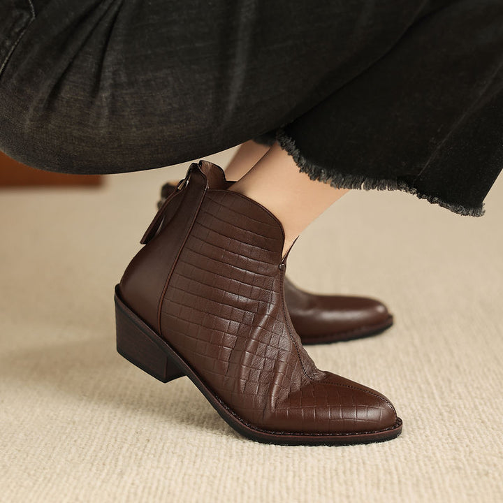 Camila Genuine Leather Ankle Boots