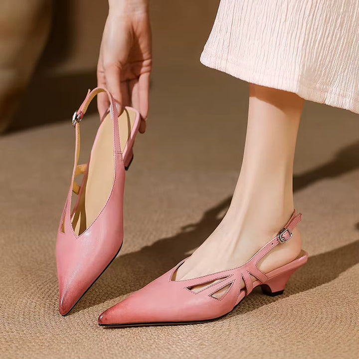Elena Genuine Leather Slingback Heels — photo 12