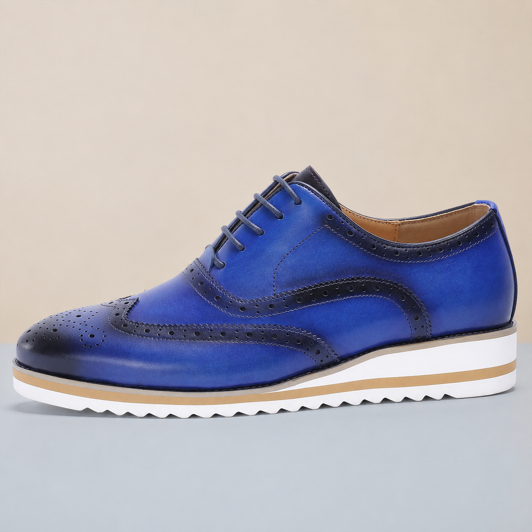 Hudson Genuine Leather Wingtip Oxford Shoes