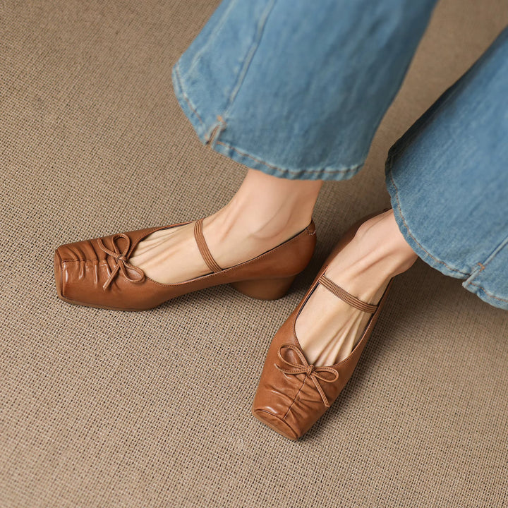 Larkin Genuine Leather Mary Jane Heels — photo 19