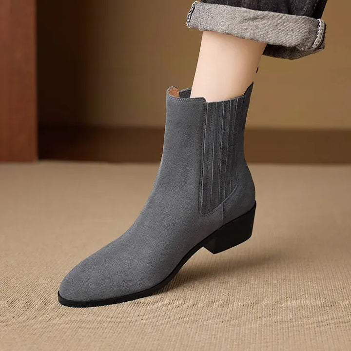 Marina Cow Suede Leather Boots — photo 8