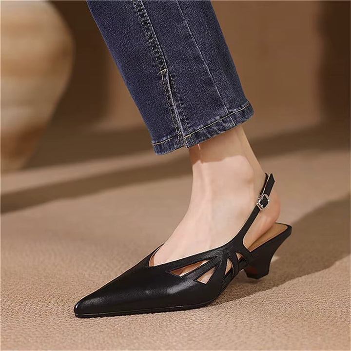 Elena Genuine Leather Slingback Heels — photo 6