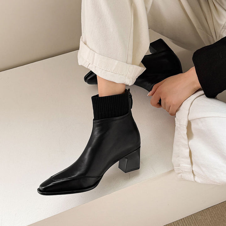 Noelle Genuine Leather Heeled Boots
