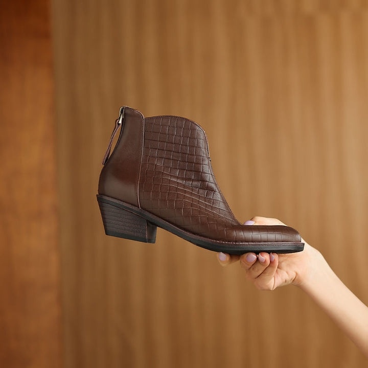 Camila Genuine Leather Ankle Boots