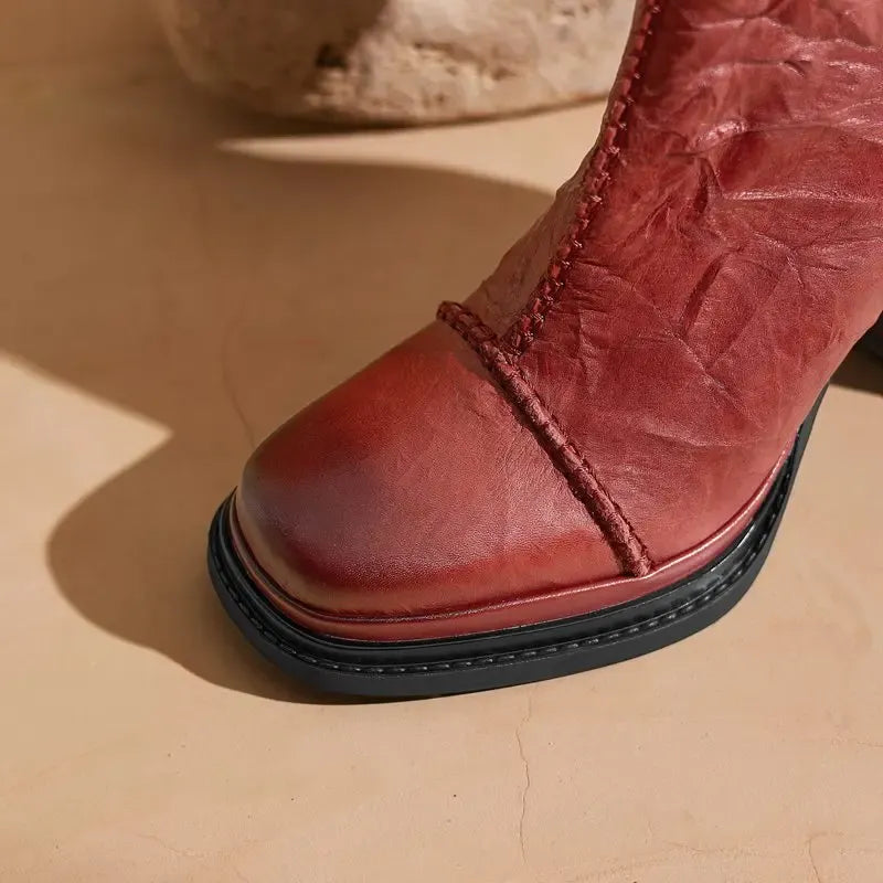 Elena Genuine Leather Ankle Boots — photo 11