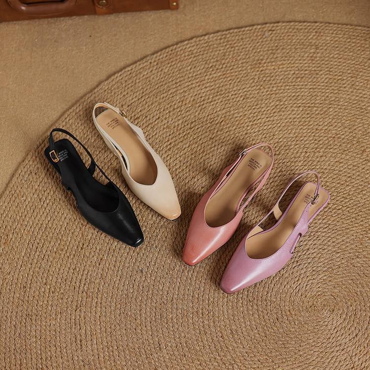 Athena Genuine Leather Slingbacks — photo 33