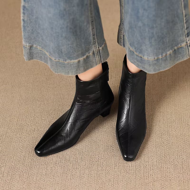 Isla Genuine Leather Ankle Boots — photo 23