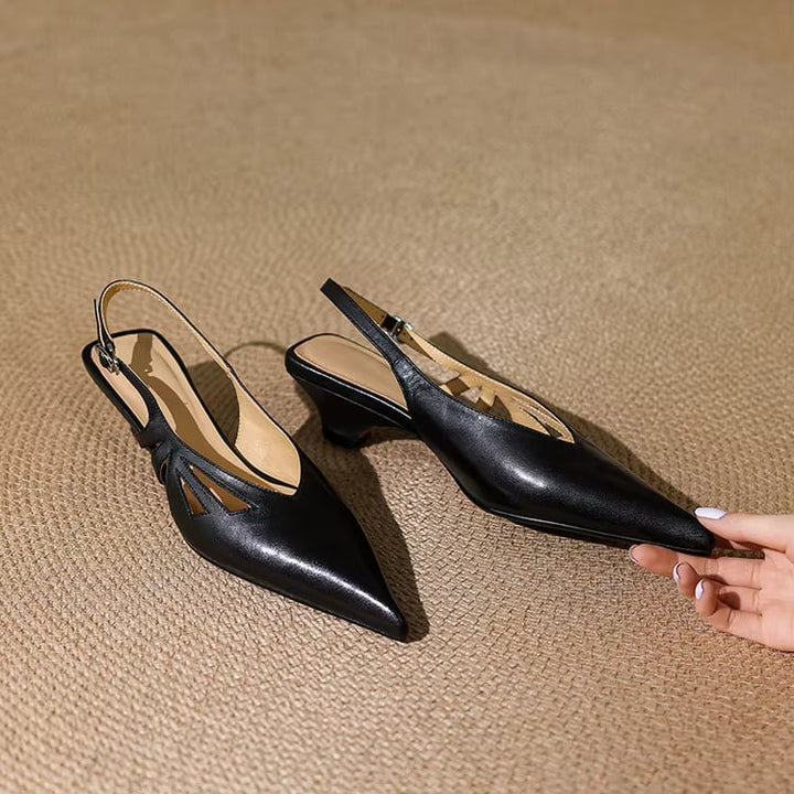 Elena Genuine Leather Slingback Heels — photo 1