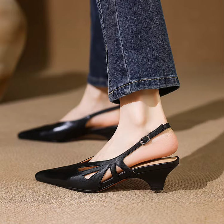 Elena Genuine Leather Slingback Heels — photo 7