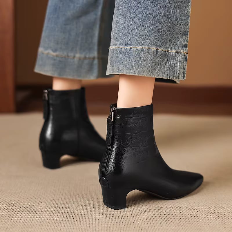 Isla Genuine Leather Ankle Boots — photo 21