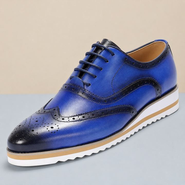 Hudson Genuine Leather Wingtip Oxford Shoes