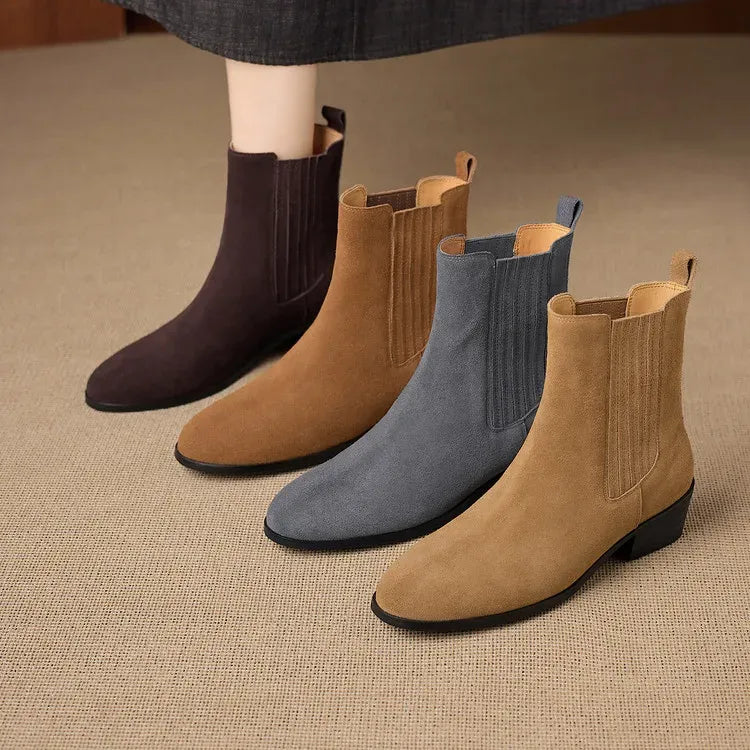 Marina Cow Suede Leather Boots — photo 15