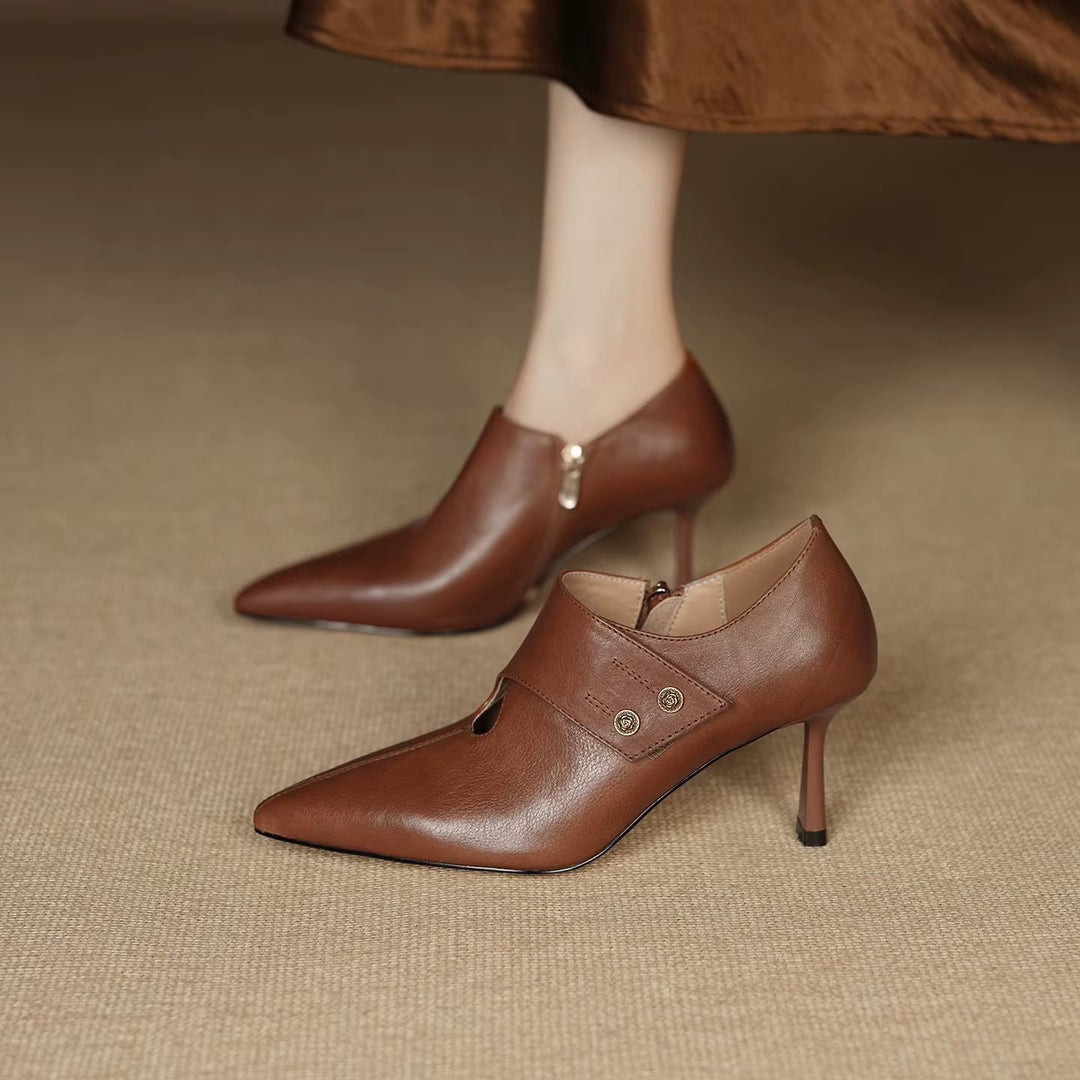 Verena Genuine Leather Heels — photo 11