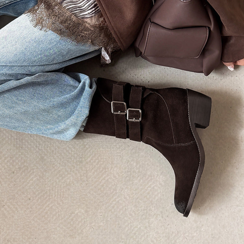 Sienna Genuine Suede Western Boots