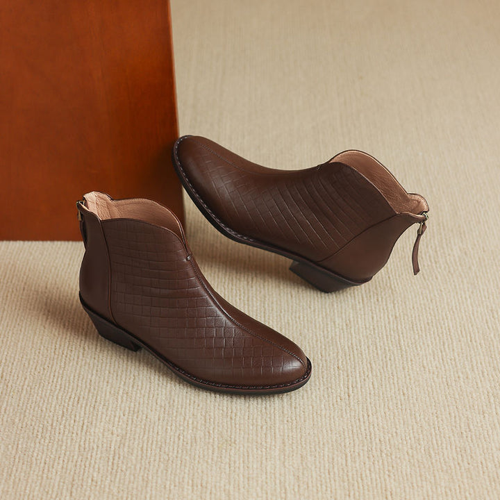 Camila Genuine Leather Ankle Boots