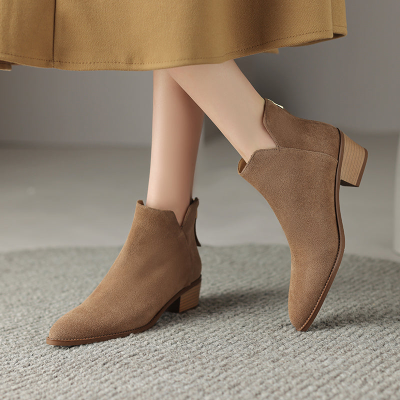 Farah Genuine Leather Ankle Boots