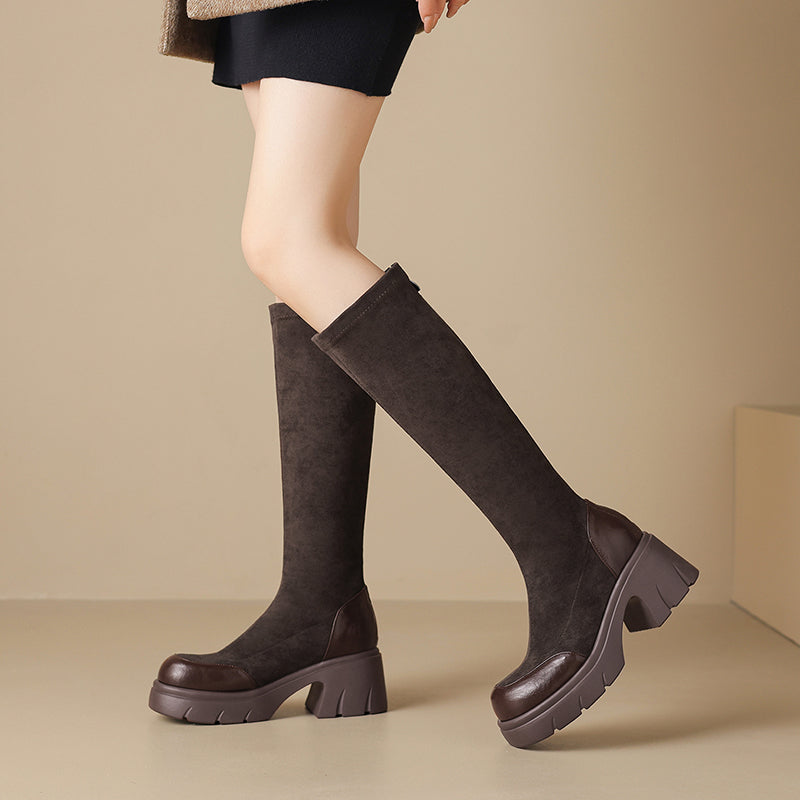 Della Knee High Suede Boots