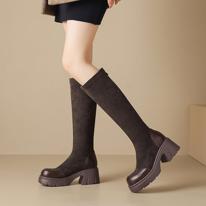 Della Knee High Suede Boots