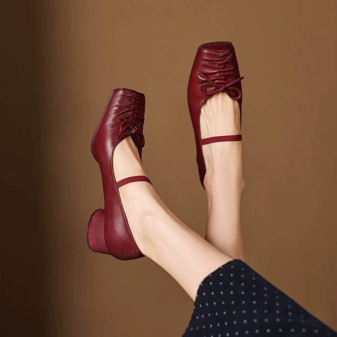 Larkin Genuine Leather Mary Jane Heels — photo 9