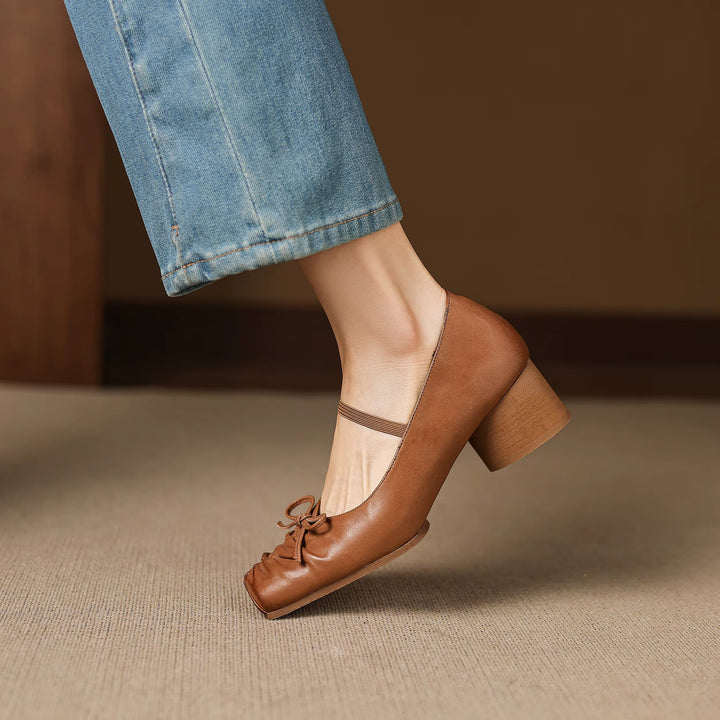 Larkin Genuine Leather Mary Jane Heels — photo 21