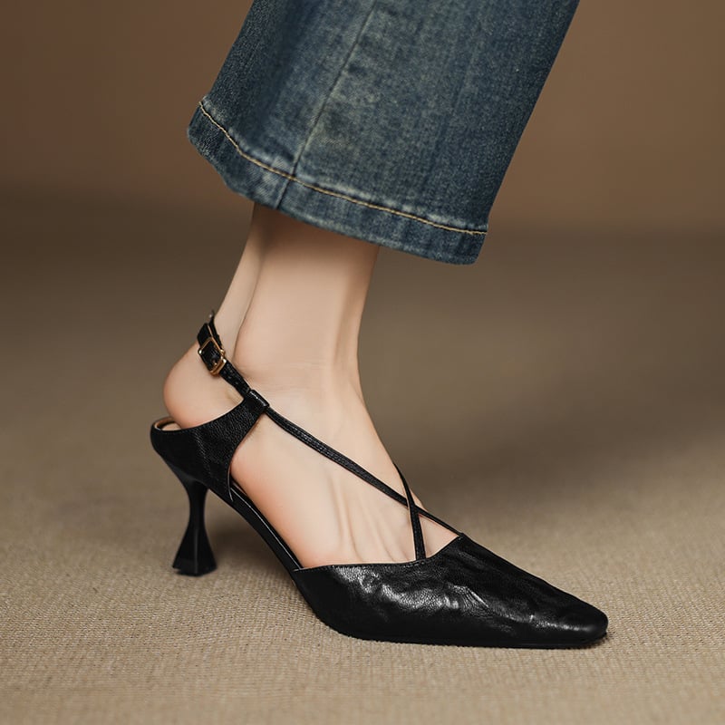 Thora Genuine Leather Heels — photo 9