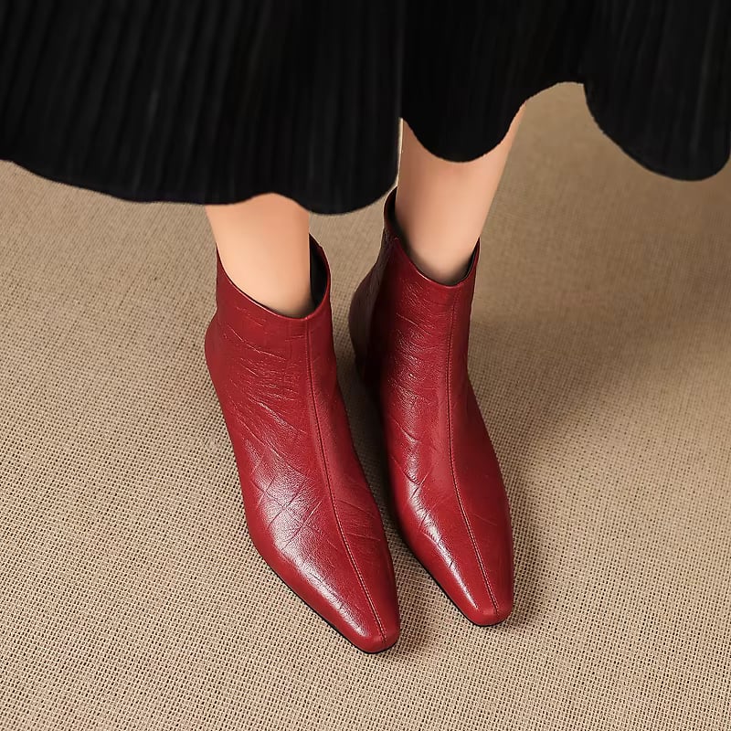 Isla Genuine Leather Ankle Boots — photo 18