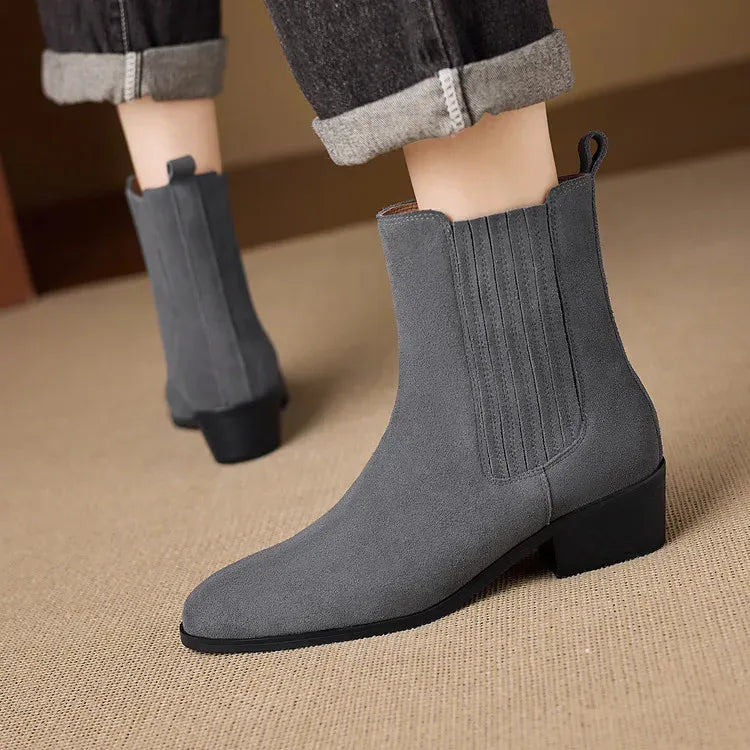 Marina Cow Suede Leather Boots — photo 1