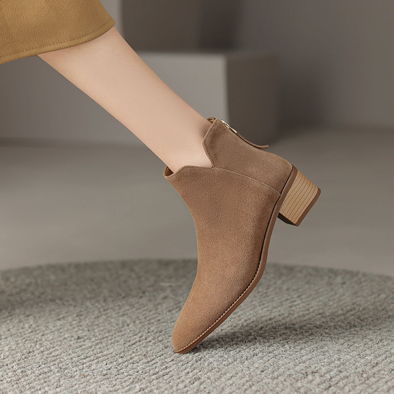 Farah Genuine Leather Ankle Boots