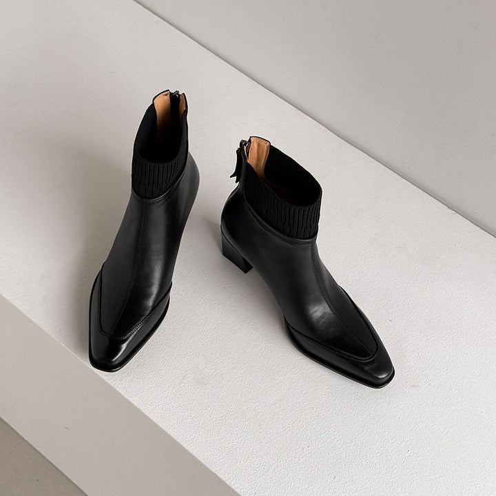 Noelle Genuine Leather Heeled Boots