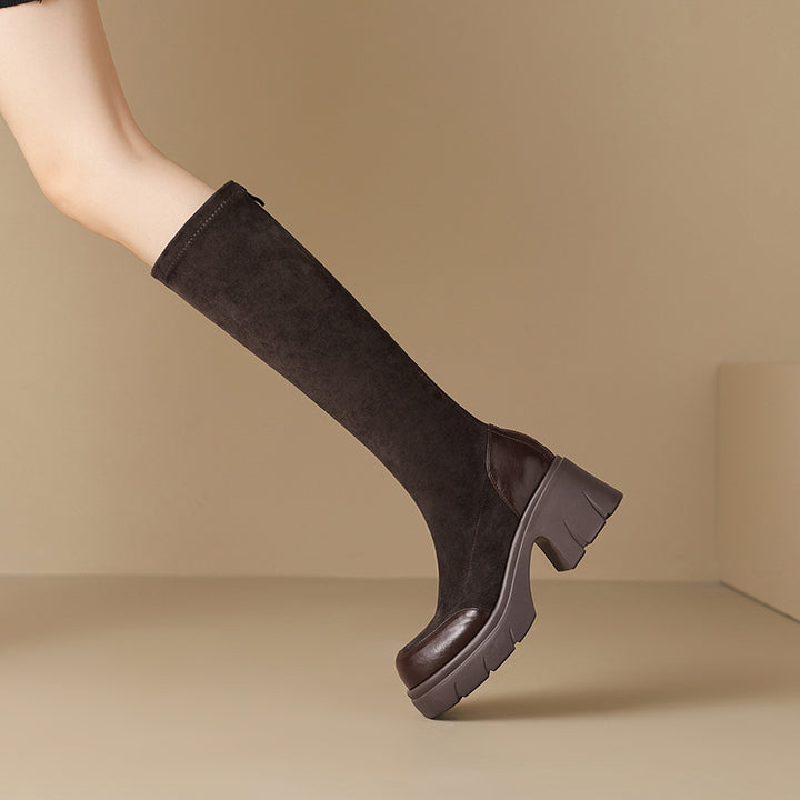 Della Knee High Suede Boots