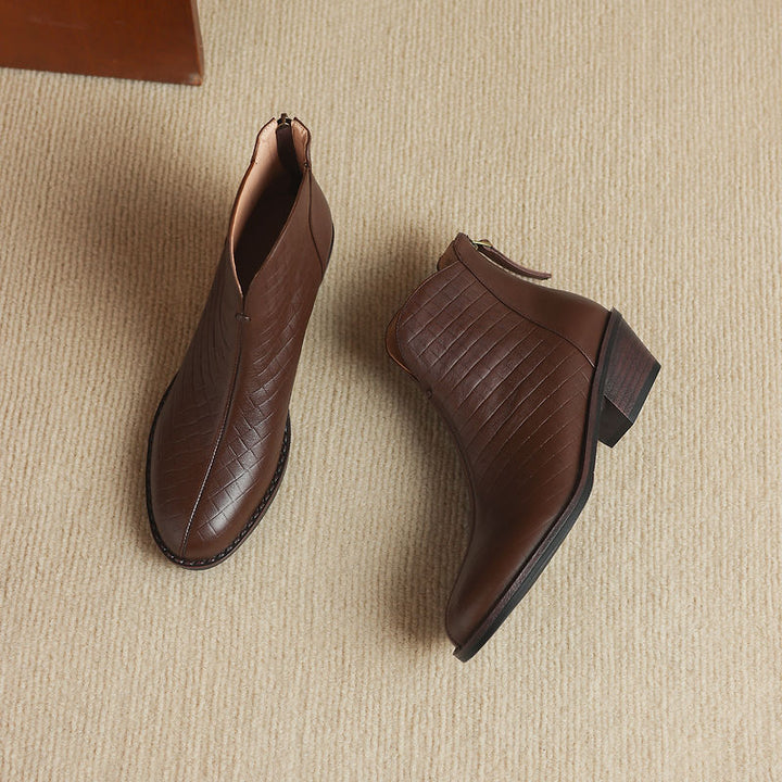Camila Genuine Leather Ankle Boots