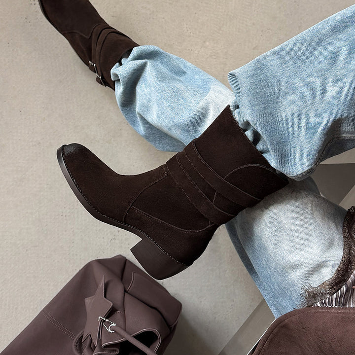 Sienna Genuine Suede Western Boots