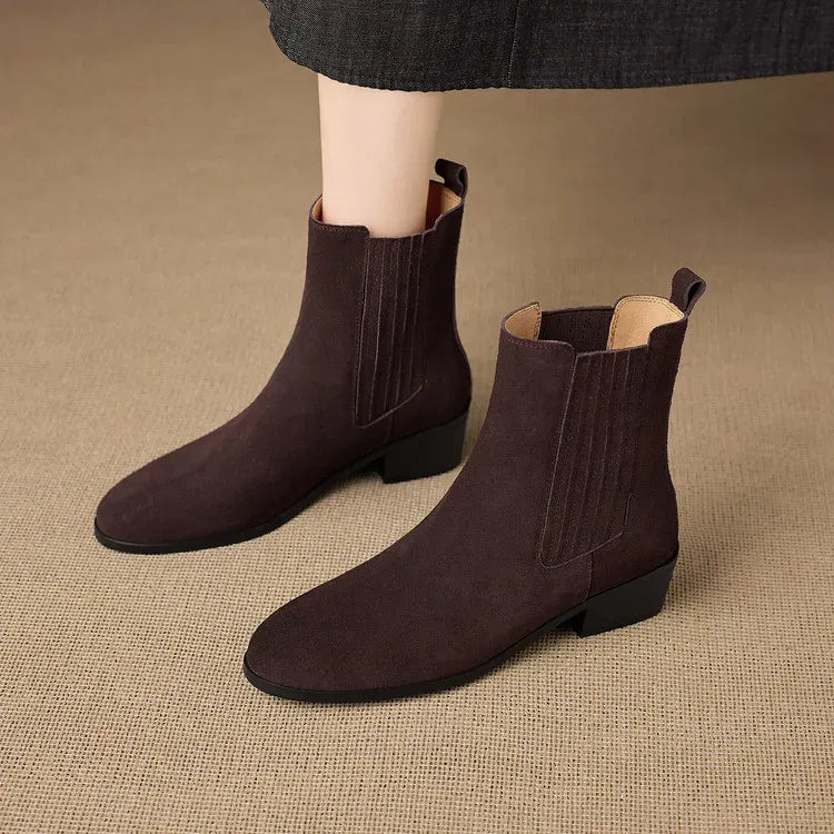 Marina Cow Suede Leather Boots — photo 3