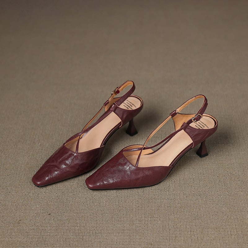 Thora Genuine Leather Heels — photo 12