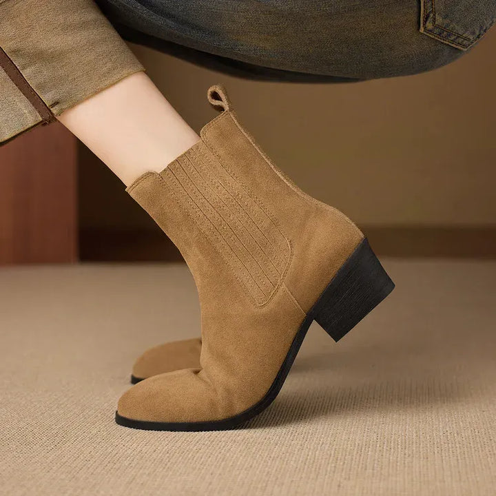 Marina Cow Suede Leather Boots — photo 11