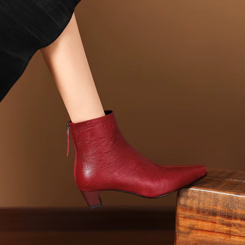 Isla Genuine Leather Ankle Boots — photo 14