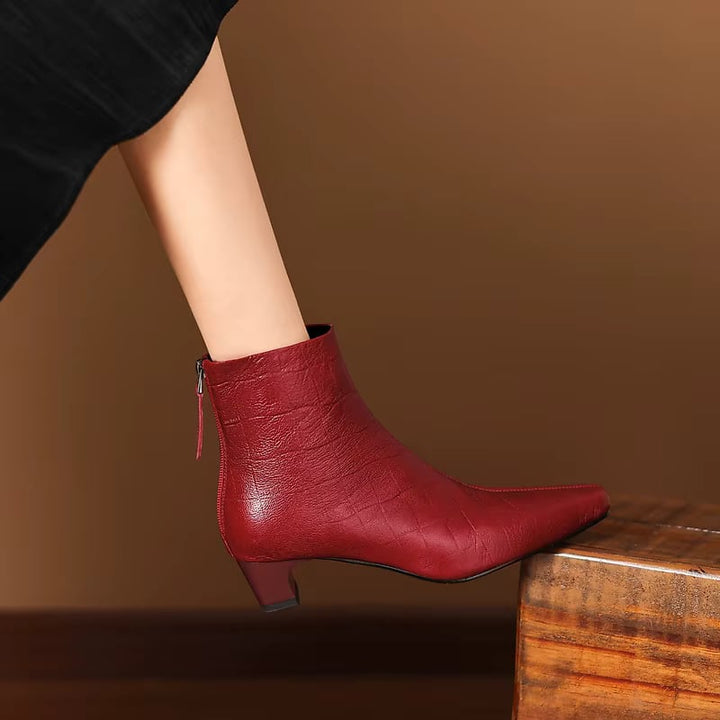 Isla Genuine Leather Ankle Boots — photo 14